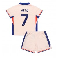 Camisa de Futebol Chelsea Pedro Neto #7 Equipamento Secundário Infantil 2024-25 Manga Curta (+ Calças curtas)